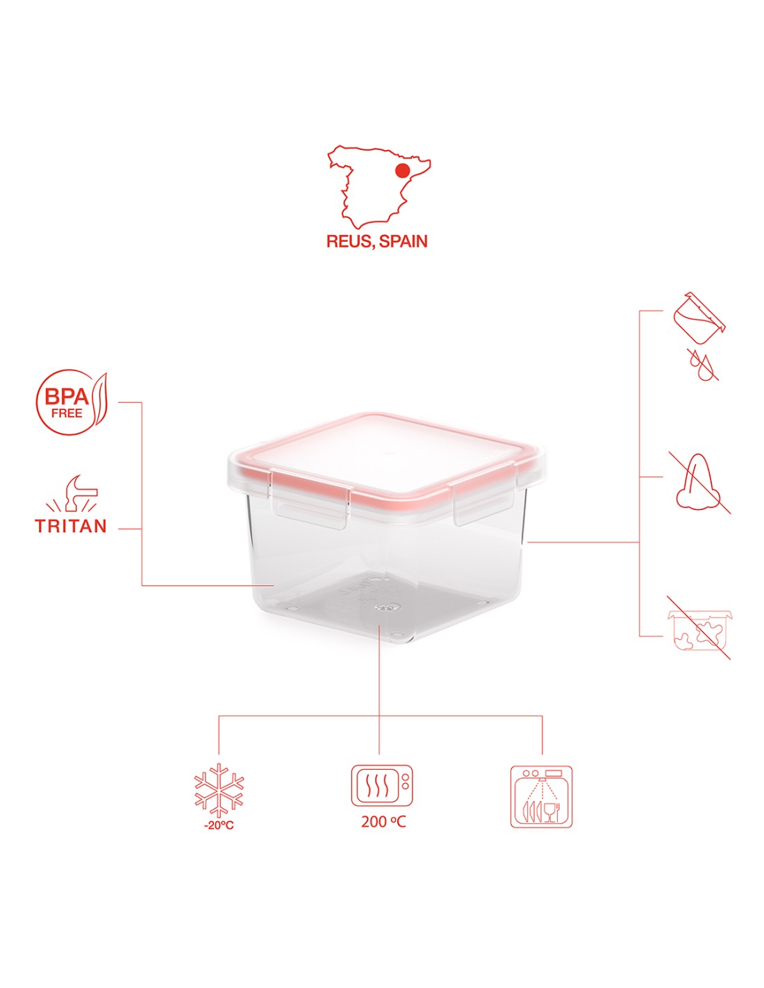 Valira CONTENEDOR HERMÉTICO TRANSPARENTE 0 4 L