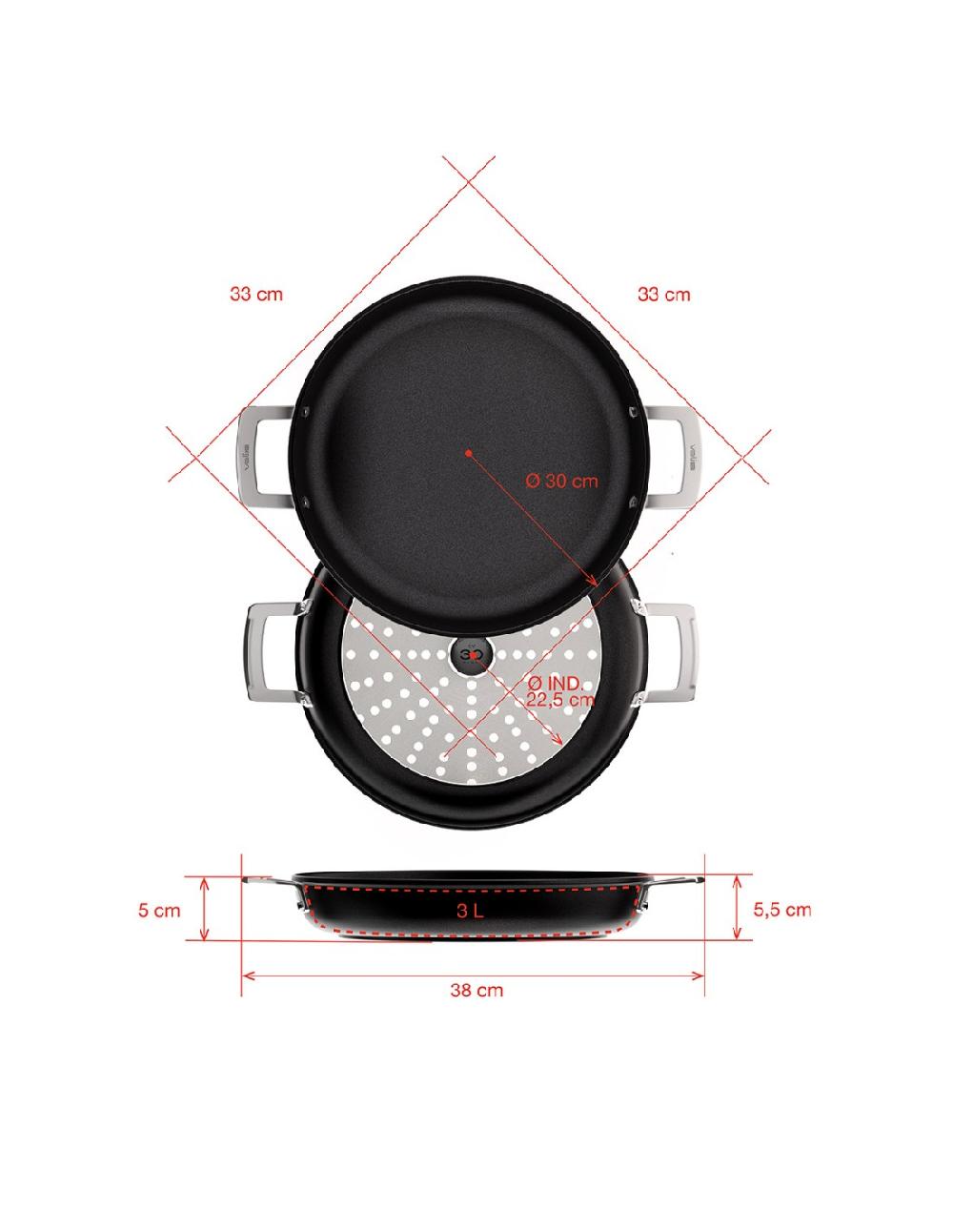 Valira PAELLERA AIRE INDUCCIÓN 30cm
