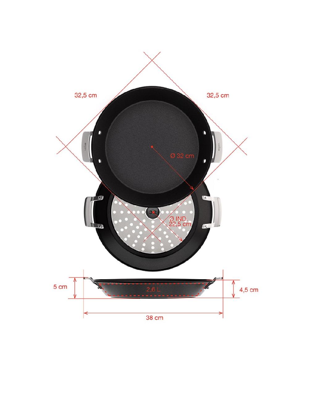 Valira PAELLERA AIRE INDUCCIÓN 32cm
