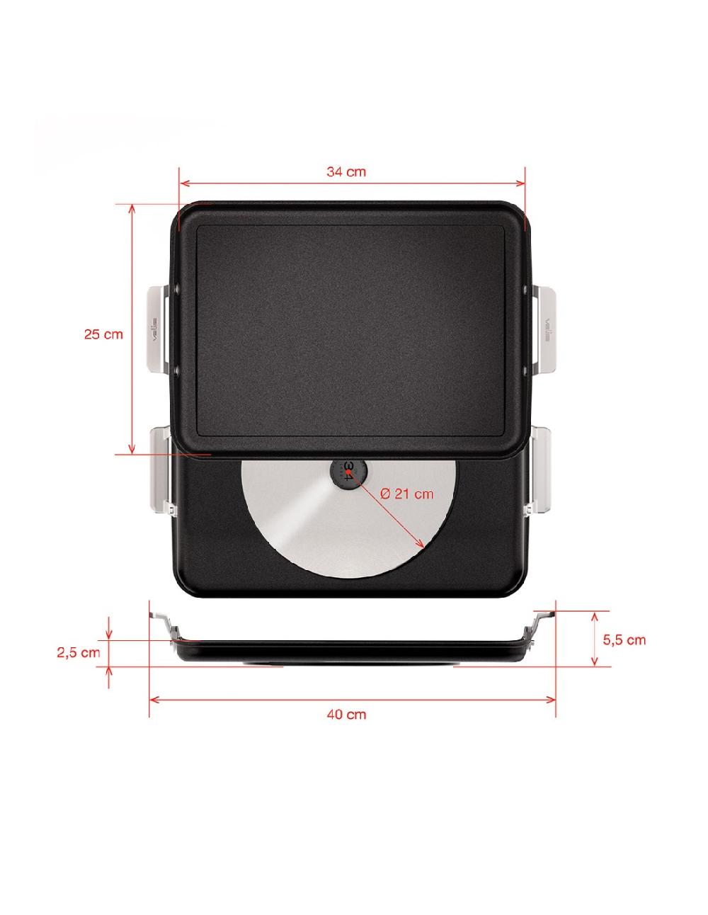 Valira PLANCHA AIRE GAS-VITRO 34x25cm