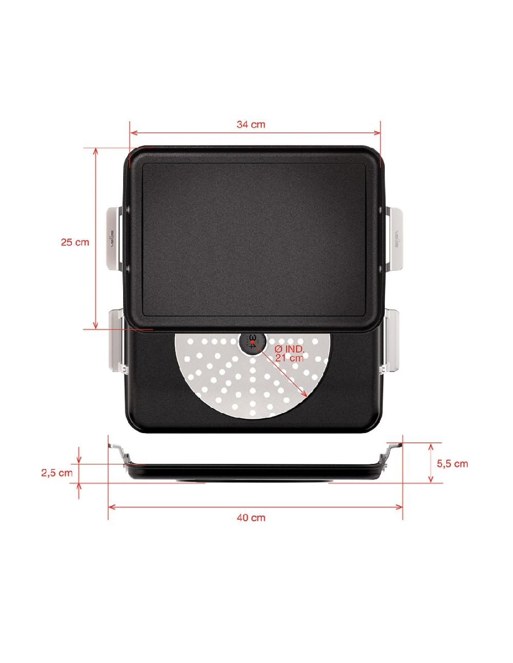 Valira PLANCHA AIRE INDUCCIÓN 34x25 Cm