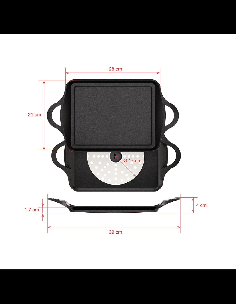 Valira PLANCHA ORIGEN INDUCCIÓN 28x21cm
