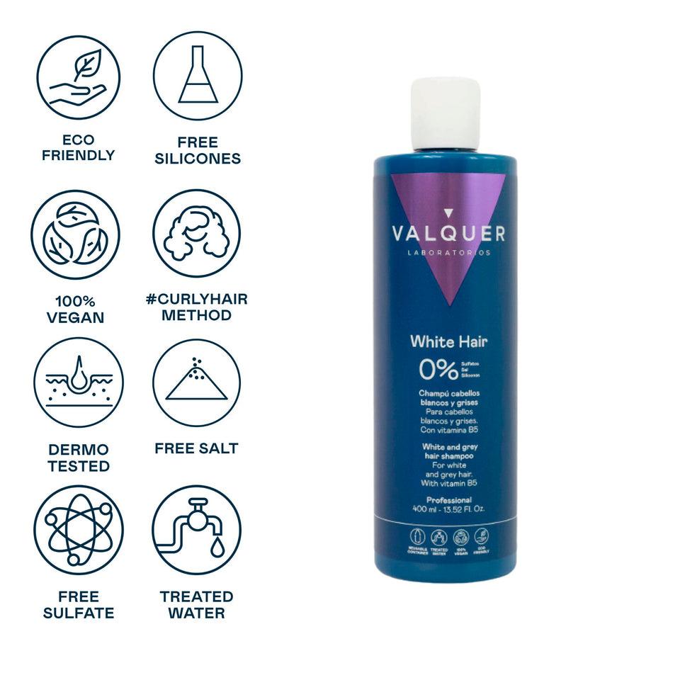 Valquer Laboratorios Champú Cabello Blanco Y Gris - 0% Sin Sulfatos