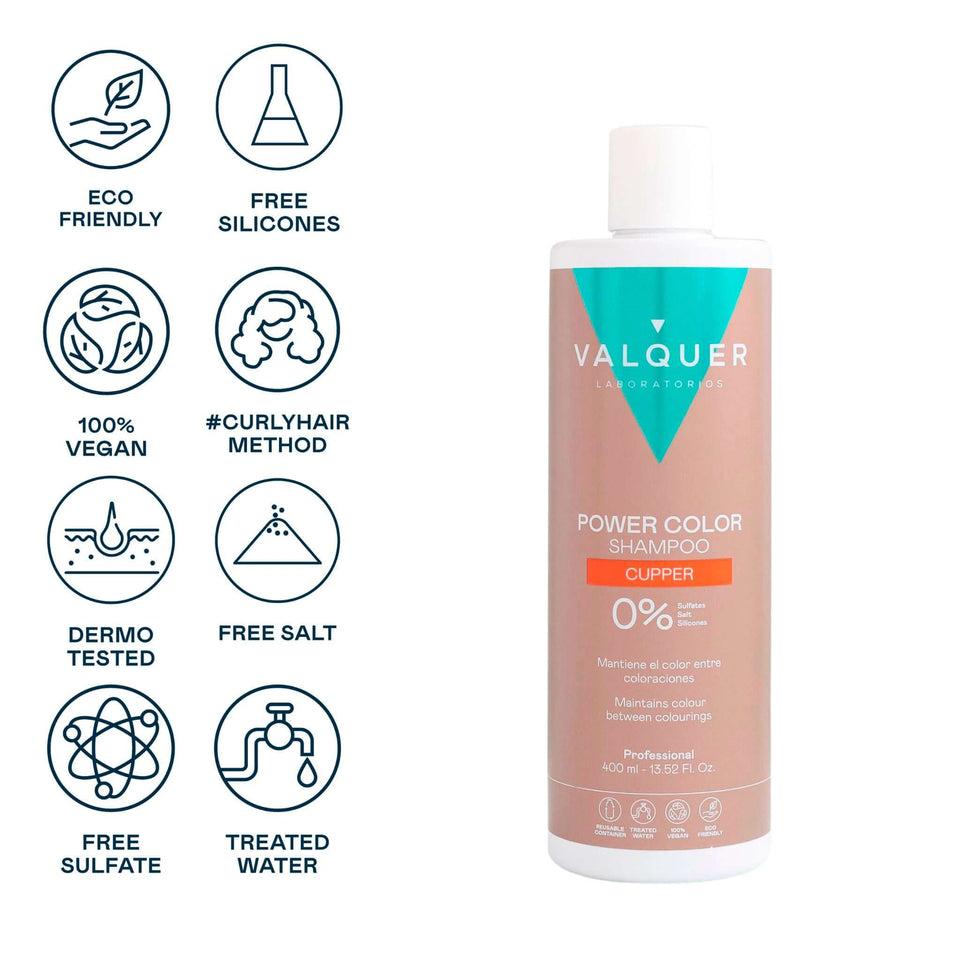 Valquer Laboratorios Champú Color Cobre - Power Color - 400 Ml