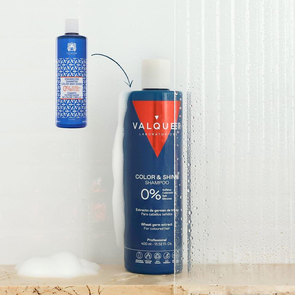 Valquer Laboratorios Champú Para Cabellos Teñidos - 0% Sin Sulfatos Potenciador Del Color Y Brillo