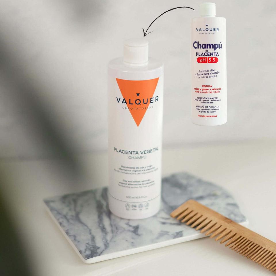 Valquer Laboratorios Champú Placenta. Combate: Caída Caspa Grasa - 500 Ml
