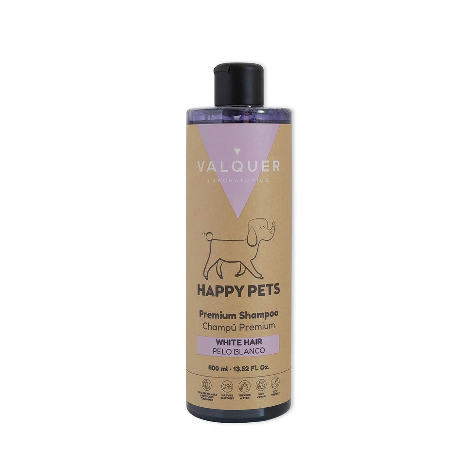 valquer laboratorios Champú Premium para Mascotas de Pelo Blanco - 400 ml