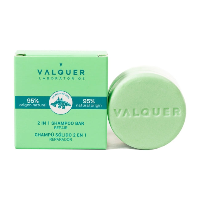 valquer laboratorios Champú sólido 2 en 1 Reparador - 70 g