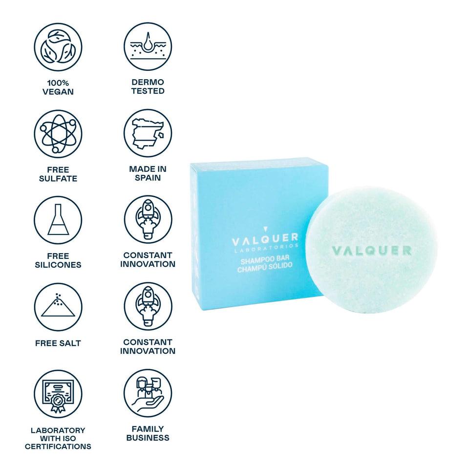Valquer Laboratorios Champú Sólido Sin Sulfatos Sky Cabello Normal - 50 G