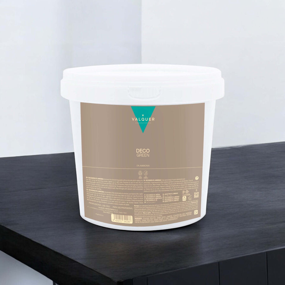 Valquer Laboratorios Decolorante SIN Amoniaco - Polvos Decogreen 0% - 1000 G