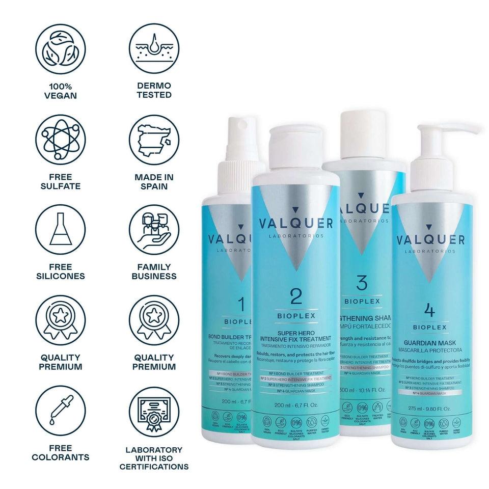 Valquer Laboratorios Estuche Bioplex - Tratamiento Completo Para Reconstrucción Y Protección Capilar - 975 Ml