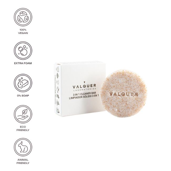 Valquer Laboratorios Limpiador Facial Sólido 3 En 1 Sugar - 50 G