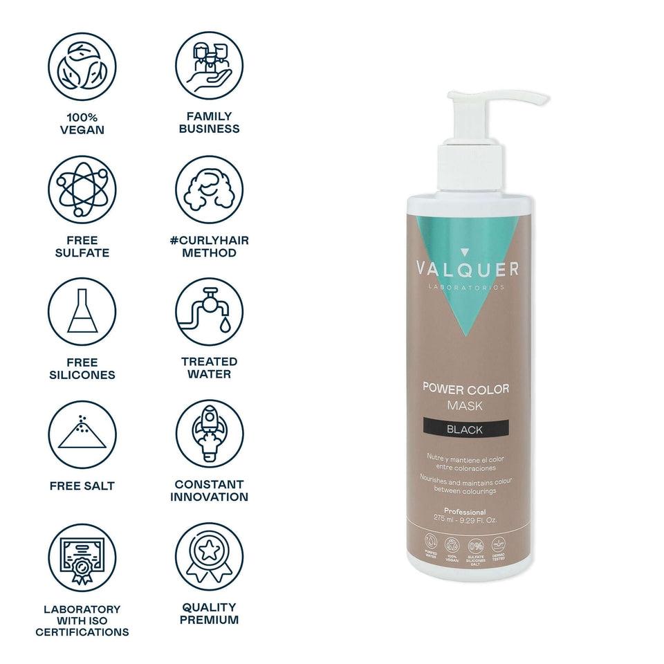 Valquer Laboratorios Mascarilla Color Negro - Power Color - 275 Ml