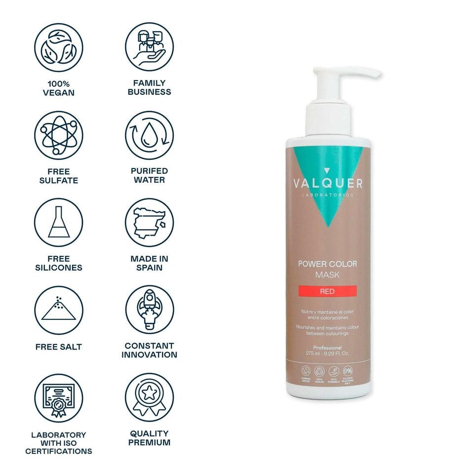 Valquer Laboratorios Mascarilla Color Rojo - Power Color - 275 Ml