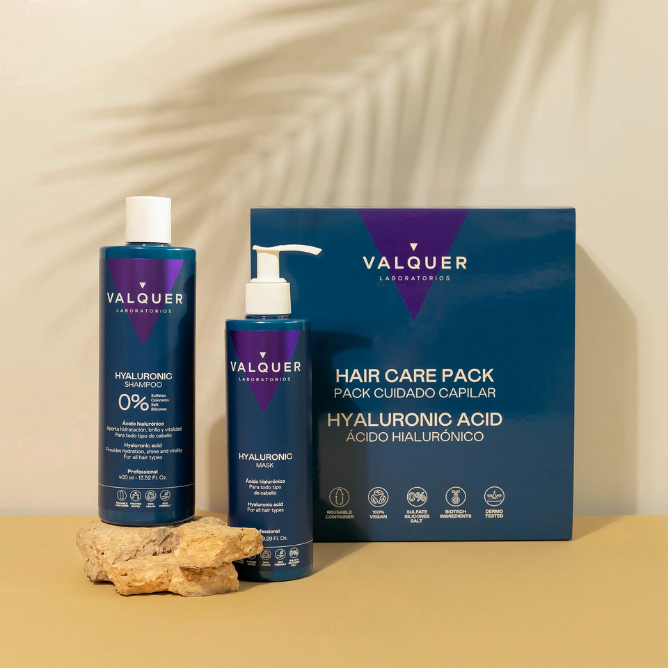 Valquer Laboratorios Pack Ácido Hialurónico - Champú Y Mascarilla Capilar - 675 Ml