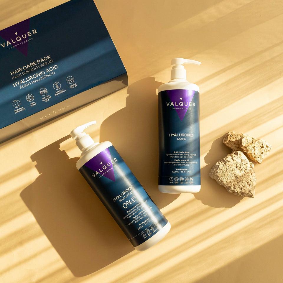 Valquer Laboratorios Pack Ácido Hialurónico - Champú Y Mascarilla Capilar - 1000 Ml + 975 Ml
