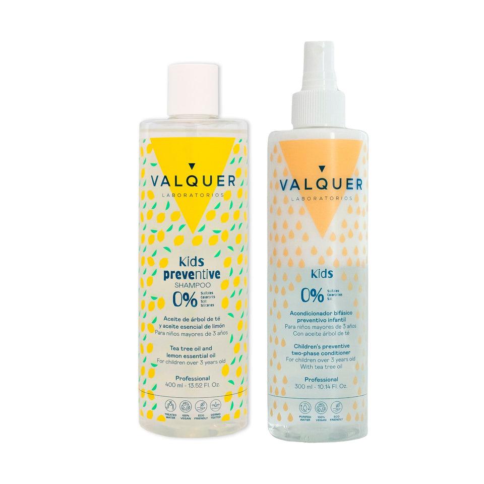 valquer laboratorios Pack champú y acondicionador bifásico preventivo infantil - 700 ml