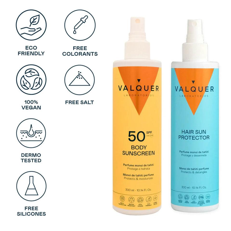 Valquer Laboratorios Pack Protector Solar Corporal SPF 50 Y Protector Solar Capilar - 600 Ml