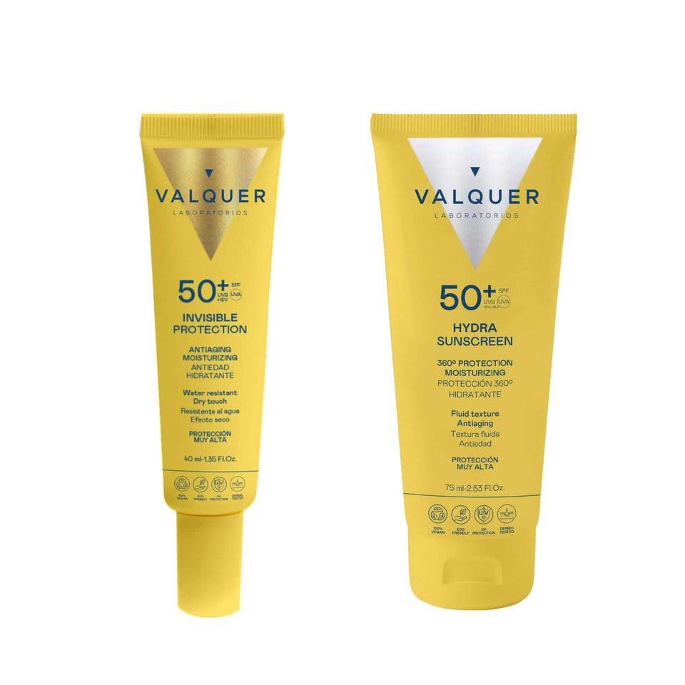 valquer laboratorios Pack Solar Facial Invisible Protection e Hydra Sunscreen SPF 50+ - 115 ml