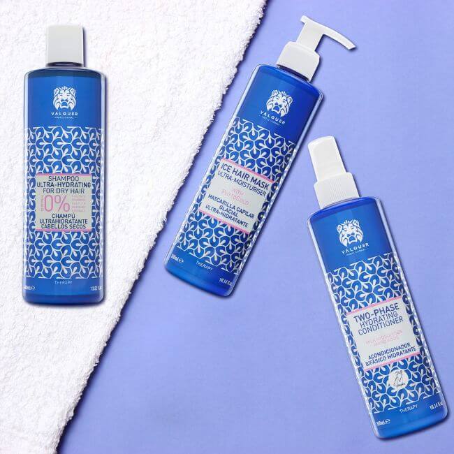 Valquer Laboratorios Pack Ultrahidratante Champú Ice Hair Mask Y Acondicionador Bifásico Para Cabellos Secos - 1000 Ml