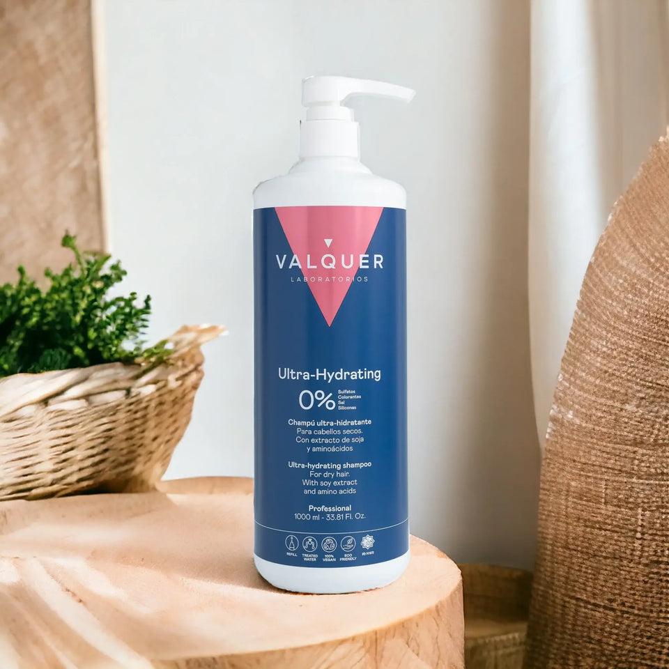 Valquer Laboratorios Pack Ultrahidratante Champú Y Mascarilla Efecto Frío Para Cabellos Secos - 1000 Ml + 975 Ml