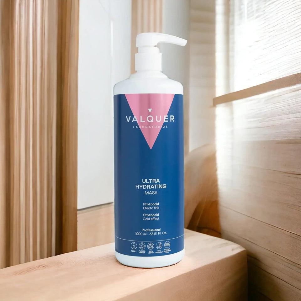 Valquer Laboratorios Pack Ultrahidratante Champú Y Mascarilla Efecto Frío Para Cabellos Secos - 1000 Ml + 975 Ml