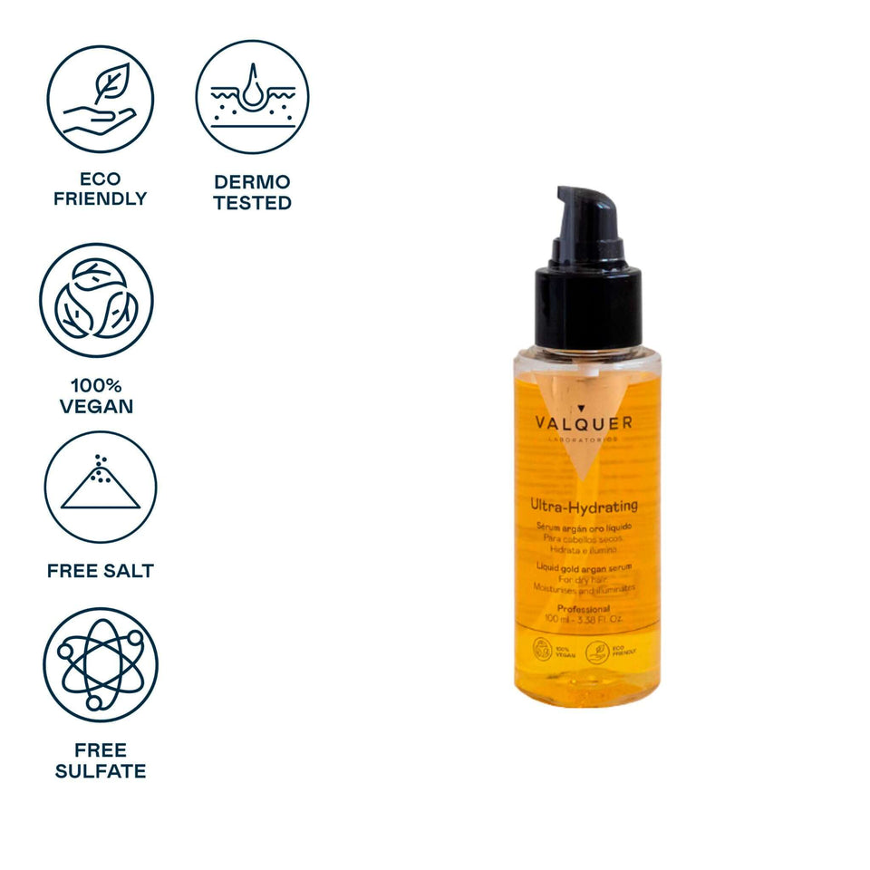 Valquer Laboratorios Sérum Con Aceite De Argán Y Oro Líquido - 100 Ml