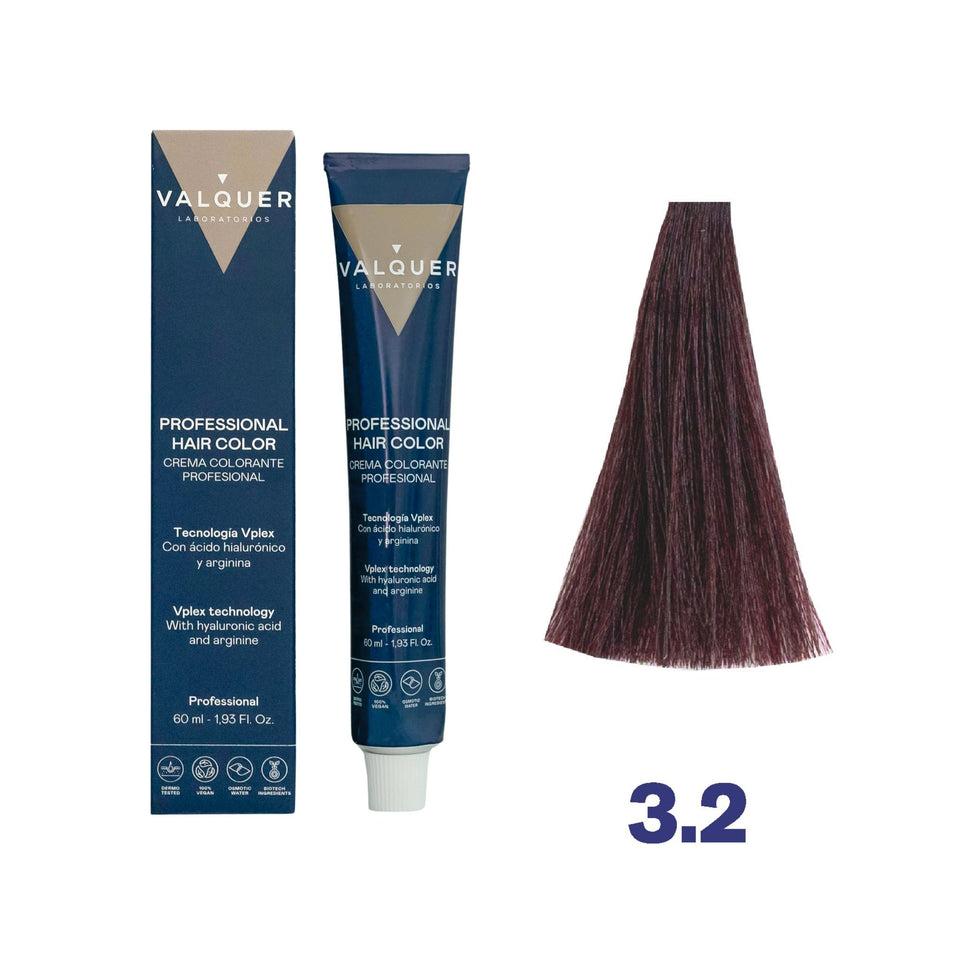 valquer laboratorios Tinte 3.2 Castaño Oscuro Violeta - 60 ml