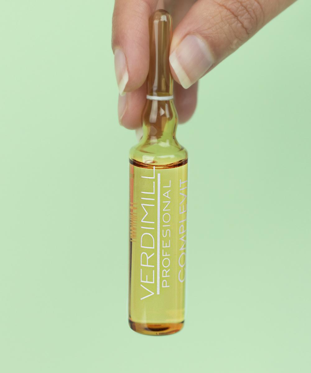 Verdimill COMPLEVIT- Loción Capilar Anticaída Con Placenta Vegetal Y Vitaminas (12 Ampollas De 10ml)