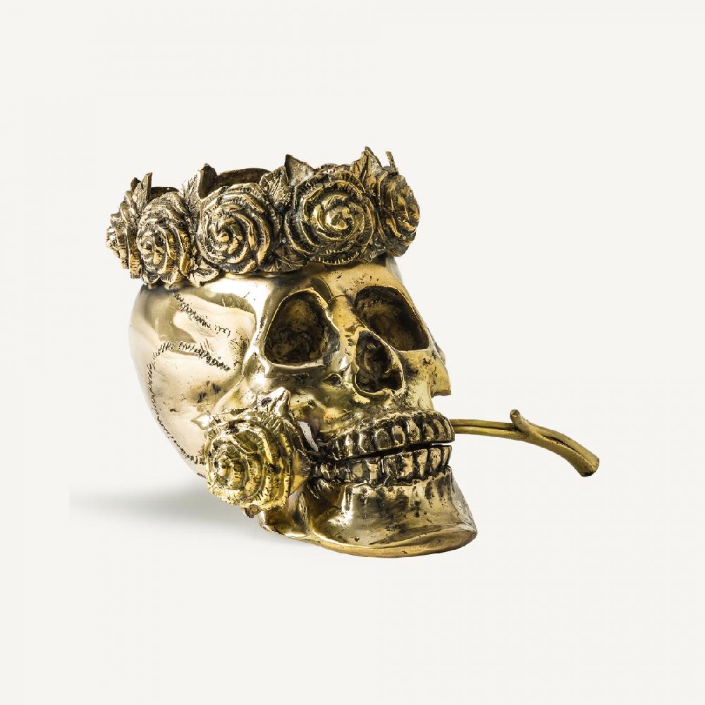 vical home FIGURA DECORATIVA CALAVERA CORONA