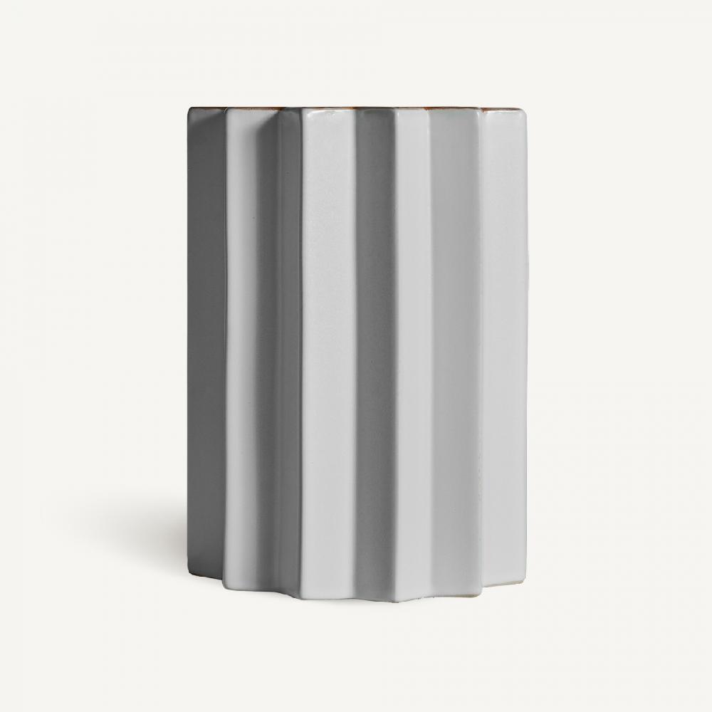 vical home JARRÓN PLISSÉ STONE