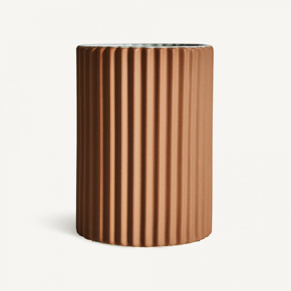 vical home JARRÓN PLISSÉ STONE