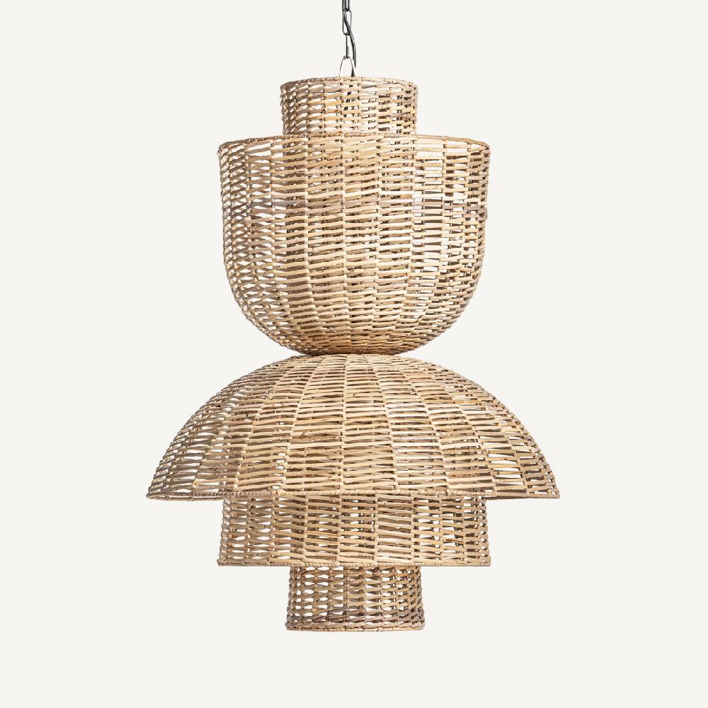 vical home LÁMPARA DE COLGAR PLISSÉ RATTAN