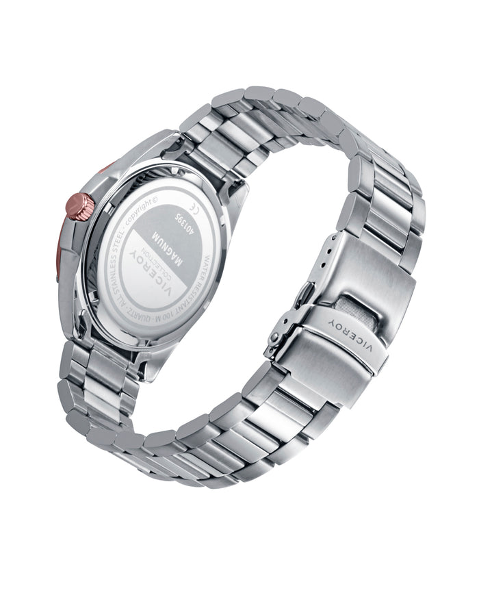 Viceroy Pack Reloj Con Pulsera Caja Bicolor Acero E Ip Rosa 10 Atm Y Brazalete De Acero Con Movimiento Cuarzo