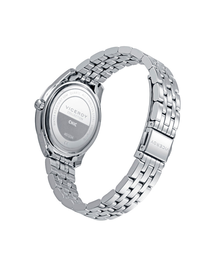Viceroy Pack Reloj Y Pulsera Caja De Acero 5 Atm Y Brazalete De Acero Con Movimiento Cuarzo