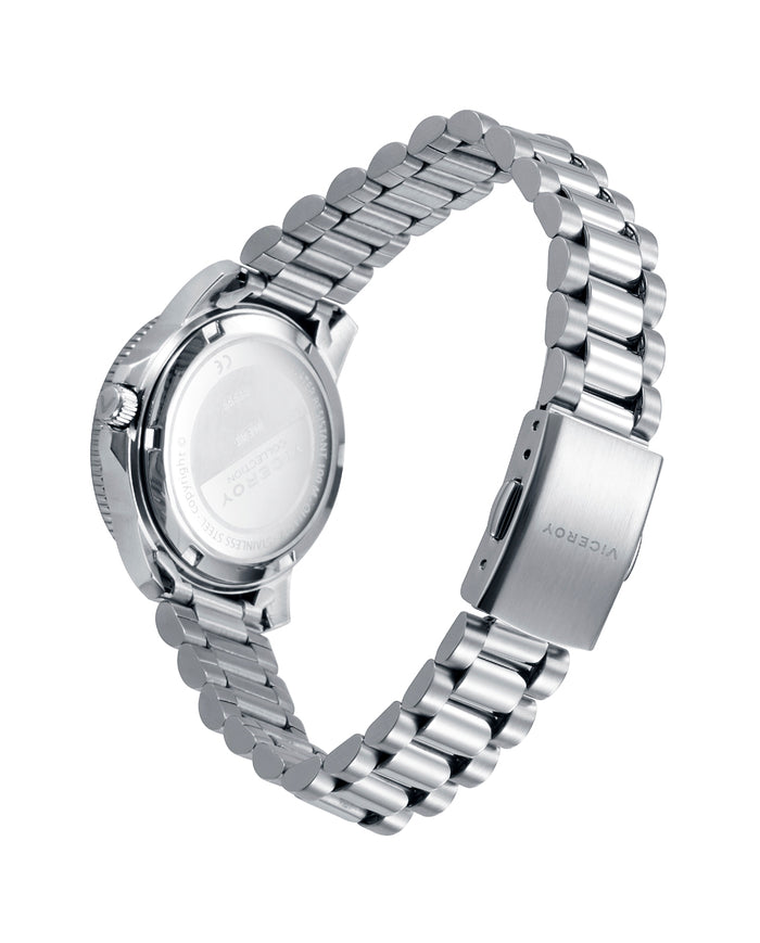 Viceroy Reloj Caja De Acero Con Bisel De Aluminio En Color Azul