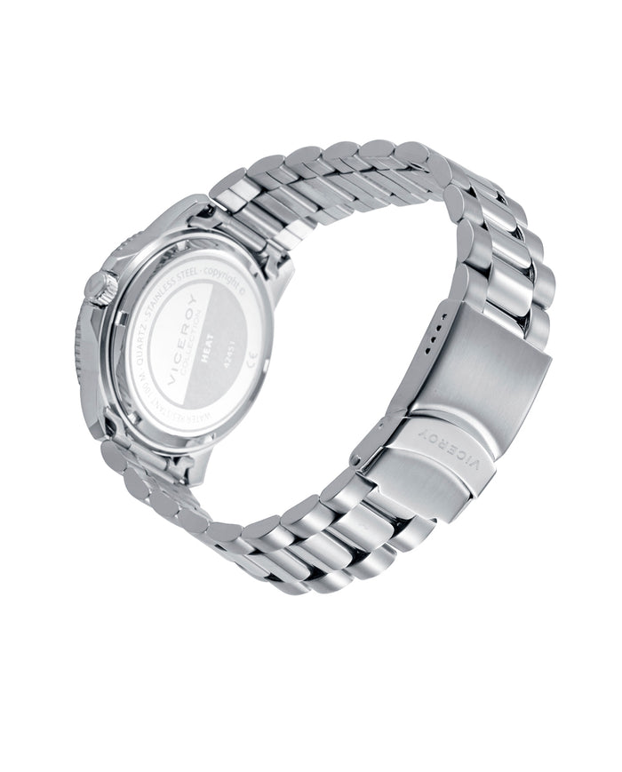 Viceroy Reloj Caja De Acero Con Bisel De Alumino En Color Azul Y Movimiento De Cuarzo