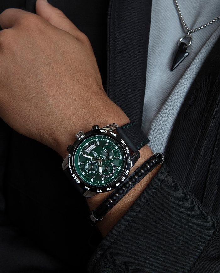 Viceroy Reloj Caja De Acero Con Bisel Ip Negro Numerado 10 Atm Y Correa De Negra De Silicona Con Movimiento Cuarzo