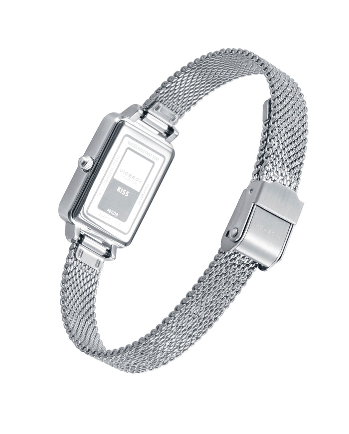 Viceroy Reloj Caja De Acero Con Malla Milanesa De Acero Y Movimiento Cuarzo