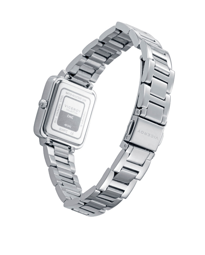 Viceroy Reloj Caja De Acero Y Brazalete De Acero Con Movimiento Cuarzo
