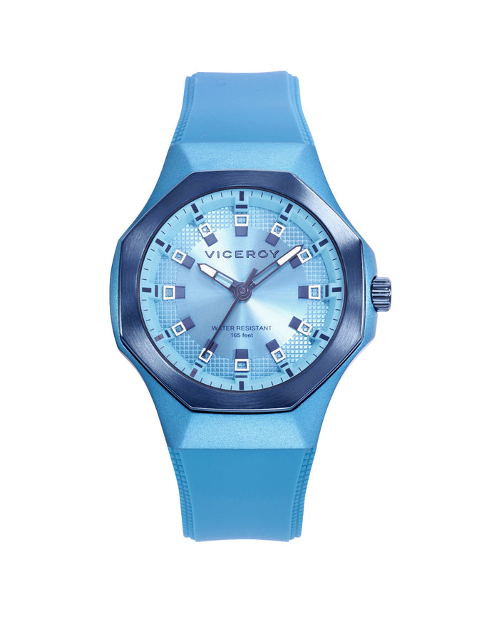 viceroy Reloj caja de aluminio azul con bisel de acero Ip azul 5 atm correa de silicona azul movimiento de cuarzo viceroy Reloj caja de aluminio azul con bisel de acero Ip azul 5 atm correa de silicona azul movimiento de cuarzo