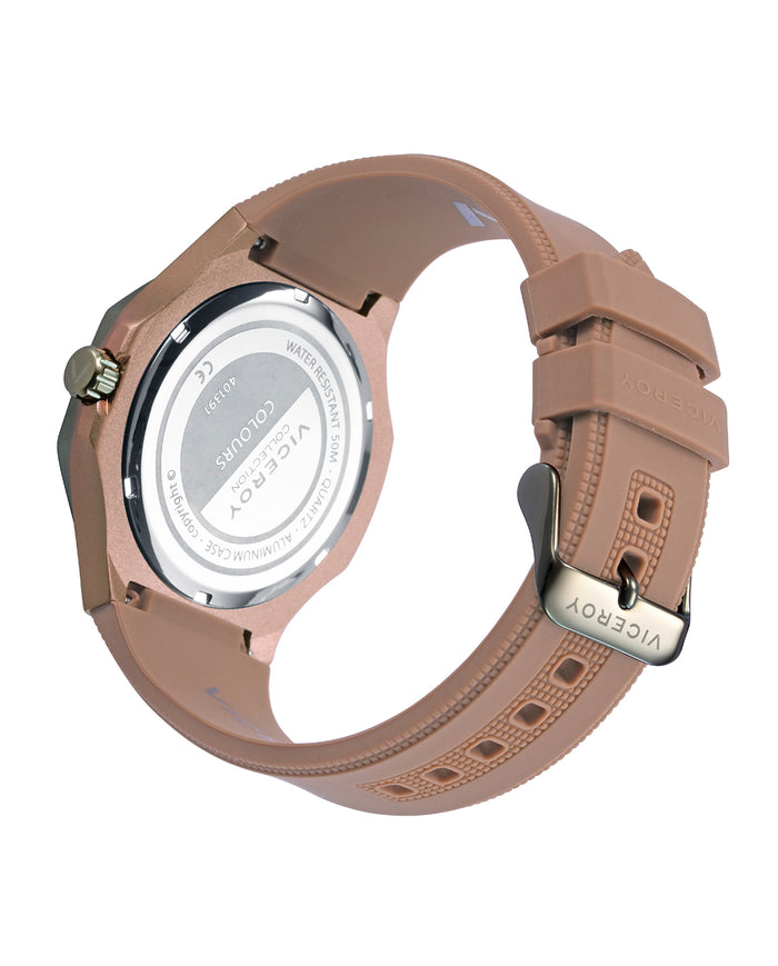 Viceroy Reloj Caja De Aluminio Caqui Con Bisel De Acero Ip Verde 5 Atm Correa De Silicona Caqui Movimiento De Cuarzo