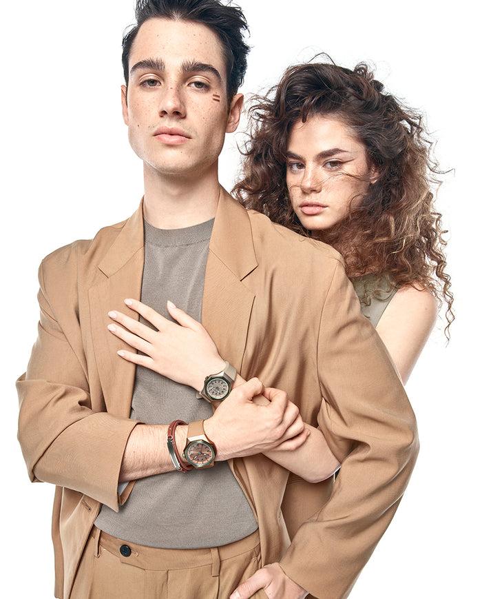 Viceroy Reloj Caja De Aluminio Caqui Con Bisel De Acero Ip Verde 5 Atm Correa De Silicona Caqui Movimiento De Cuarzo