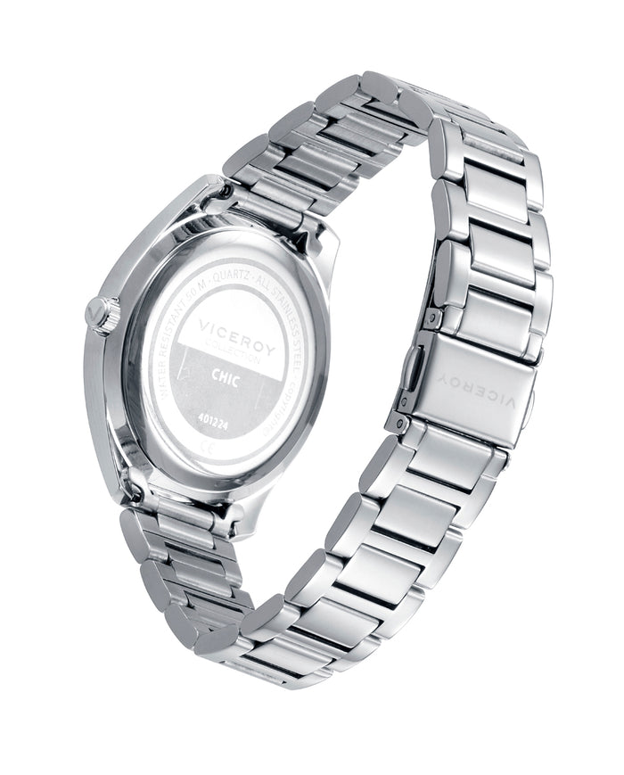 Viceroy Reloj Caja Y Brazalete De Acero Y Movimiento De Cuarzo