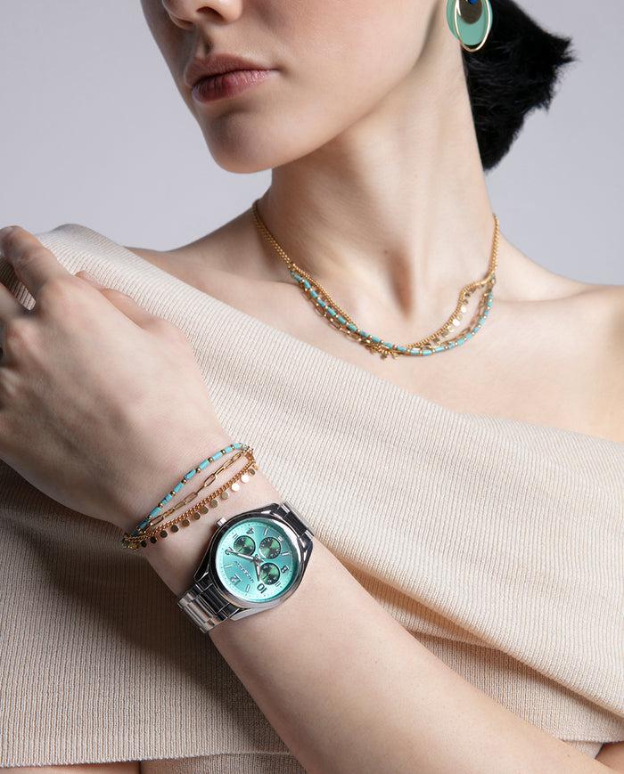 Viceroy Reloj Caja Y Brazalete De Acero Y Movimiento De Cuarzo