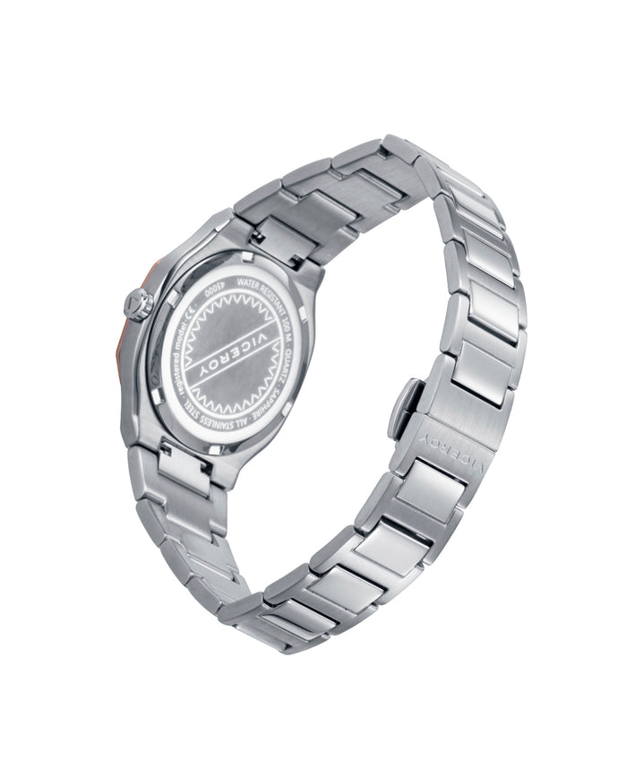 Viceroy Reloj Colección Laura Escanes Caja De Acero Con Doble Bisel En Ip Gris Y Rosa Con Cristal Zafiro 10 Atm Y Brazalete De Acero Con Movimiento Cuarzo