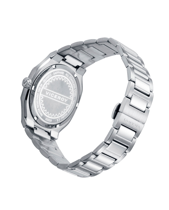 Viceroy Reloj Colección Laura Escanes Caja De Acero Con Doble Bisel En Ip Gris Y Rosa Con Cristal Zafiro 10 Atm Y Brazalete De Acero Con Movimiento Cuarzo