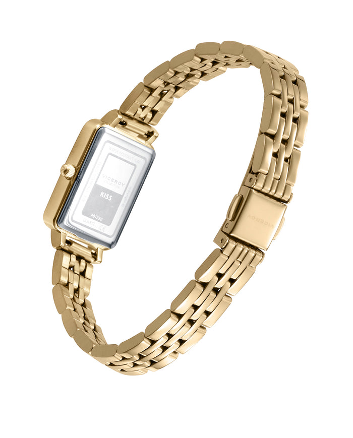 Viceroy Reloj Con Caja Y Brazalete De Acero Dorado Y Movimiento Cuarzo