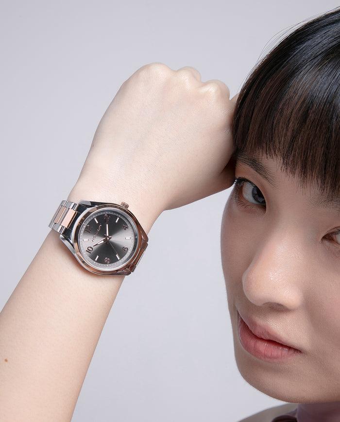 Viceroy Reloj Con Correa De Acero Bicolor En Rosa Y Esfera Gris