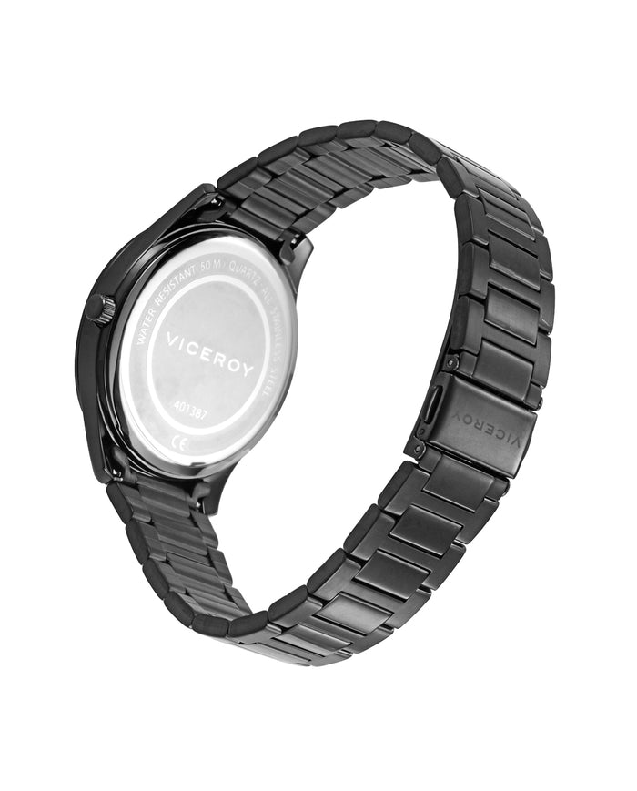 Viceroy Reloj Con Correa Y Esfera En Acero Negro Con Cronógrafo